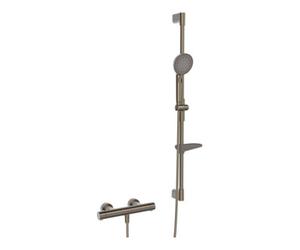 HANSA Hansa Duschsystem HANSAPRISMA avec thermostat, montage mural, 970 mm, bronze mat Quantité:1