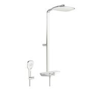 HANSA Hansa HANSAEMOTION Robinet Mitigeur AP Wellfill, Batterie, 3 jets, Verre, chromé/blanc Quantité:1