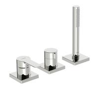 HANSA Hansa HANSALIGNA Set de montage prêt Mitigeur bidet 3 trous, rosace carrée, chrome Quantité:1