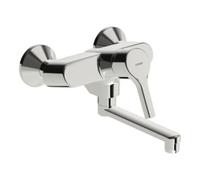 HANSA Hansa HANSAPALENO Mitigeur lavabo monocommande mural, sans vidage, bec 242 mm, chrome Quantité:1