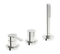 HANSA Hansa HANSARONDA Set de montage prêt Mitigeur monocommande bidet 3 trous, rosace ronde, chrome Quantité:1