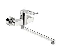 HANSA Hansa Mitigeur monocommande HANSACLINICA pour lavabo, bec 377 mm, mural, poignée à levier, chrome Quantité:1
