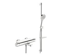 HANSA Hansa Système de douche HANSAOPTIMA avec thermostat, montage mural (2 trous), chrome Quantité:1