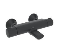 HANSA Hansa Thermostat de baignoire HANSAMICRA AP, connexion S, sortie 159 mm, noir mat Quantité:1