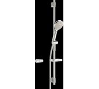 Hansa Activejet - Set de douche avec flexible, barre et douchette, 3 jets, gris clair/chrome 84370130