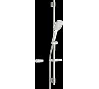 Hansa Activejet - Set de douche avec flexible, support et douchette, 1 jet, blanc/chrome 84370210