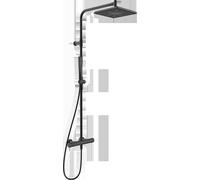 Hansa Aurelia - Set de douche avec thermostat, 25x25 cm, noir mat 4719911333