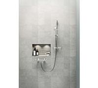 Hansa Hansabasicjet rail fixé 44780133 720 mm, douche à main à trois jets, savon chromé , match1, d = 18mm