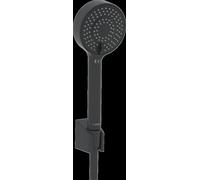 HANSA HANSABASICJET Set de douche à main, technique anti-calcaire, diamètre 95 mm, débit éco, 3 jets, 4468013333, Couleur: noir mat