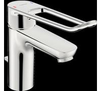 HANSA HANSAclinca Mitigeur de lavabo, saillie 114 mm, levier 209 mm, avec tirette, chromé, 45012185