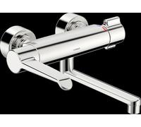 HANSA HANSAclinca Safety + robinetterie de lavabo, saillie 285 mm, levier de commande long, chromé, 08805202