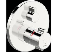 HANSA HANSAclinca Safety + set de finition pour baignoire et douche, 2 consommateurs, encastré, chrome, 88629085