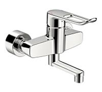 Hansa Hansaclinica mitigeur lavabo 01526286 montage mural, levier de fixation, saillie 177 mm, chromé