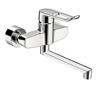 Hansa Hansaclinica mitigeur lavabo 01536286 montage mural, levier de support, saillie 277 mm, chromé