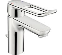 Hansa Hansaclinica mitigeur lavabo 45012186 avec garniture de vidage , levier d'étrave, saillie 114 mm, chromé