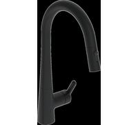 HANSA HANSADESIGNO Style Comfort Robinet de cuisine, montage au sol, saillie 231mm, 5136228333, Couleur: noir mat