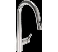 HANSA HANSADESIGNO Style Comfort Robinet de cuisine, montage au sol, saillie 231mm, 5136228380, Couleur: Acier brossé