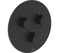 Hansa HANSAEASYMIX 8872 Kit de finition 8872905233 EasyMix, kit de finition pour deux sorties, rond noir mat
