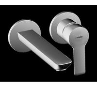 HANSA HANSALIGNA Mitigeur de lavabo, set de finition, encastré, saillie : 185mm, chromé, rond, 06402103