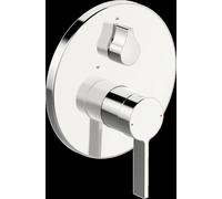 HANSA HANSALOFT robinet de baignoire et de douche, montage final, clapet anti-retour, rosace ronde, chromé, 87723003
