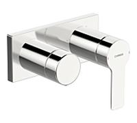 Hansa Hansamatrix Ligna mitigeur bain 44559583 mitigeur monocommande encastré, interrupteur rotatif, chromé