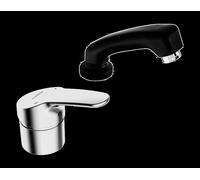 HANSA HANSAMIX Mitigeur monocommandé, robinetterie pour coiffeur, douchette extractible, avec dispositif de sécurité, 01262183