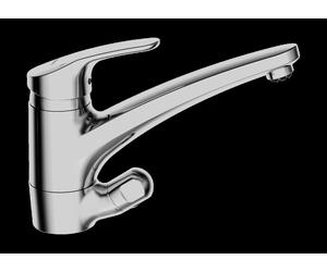 HANSA HANSAMIX Robinet de cuisine, robinet darrêt pour appareil, raccord tube cuivre, saillie 203 mm, 01211183