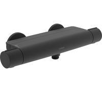 HANSA HANSAOPTIMA Mitigeur de douche, thermostatique, MagShelf, fonction Eco, avec dispositif de sécurité, 6514020133, Couleur: noir mat