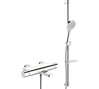 HANSA HANSAOPTIMA Mitigeur de bain et douche, thermostatique, avec garniture de douche incluse, chromé, 48372331