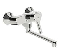HANSA HANSAPALENO robinet de cuisine, montage au sol, saillie 284 mm, chromé, 56512103