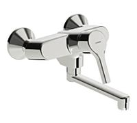 Hansa Hansapaleno mitigeur lavabo 56382203 montage mural, sans évacuation, saillie 242mm, chromé