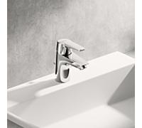 Hansa HANSAPOLO mitigeur lavabo 5140229300676 Version économie d'énergie, avec garniture de vidage , saillie 103 mm, chromé