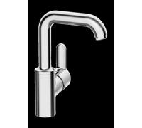 HANSA HANSAPRIMO Mitigeur de lavabo, commande latérale, sans garniture de vidage, avec dispositif de sécurité, orientable, saillie : 142 mm, 49552203