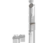 HANSA HANSAPRISMA Mitigeur de douche avec ensemble de douche, 770mm, 3 jets, 4813042180, Couleur: Acier brossé