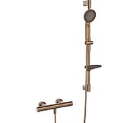 Hansa HANSAPRISMA système de douche 4813042181 avec thermostat, montage mural, 770mm, bronze brossé