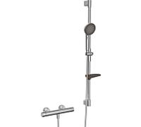 Hansa Prisma - Set de douche avec thermostat, 3 jets, chrome 48130431