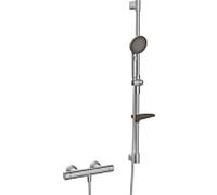 Hansa HANSAPRISMA système de douche 4813043180 avec thermostat, montage mural, 970mm, acier brossé