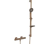 HANSA Hansa Duschsystem HANSAPRISMA avec thermostat, montage mural, 970 mm, bronze mat Quantité:1