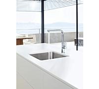Robinet de cuisine Hansa Hansaronda Comfort 54912273 chromé, bec de 217 mm, avec douchette extractible