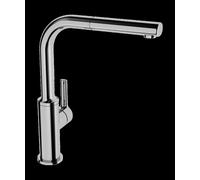 Robinet de cuisine Hansa Hansaronda Comfort 54912273 chromé, bec de 217 mm, avec douchette extractible