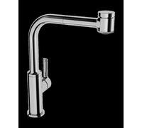 Hansa Ronda - Mitigeur d’évier avec douchette extractible, pour chauffe-eau instantané, chrome 55231103