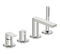 Hansa Hansastela 57302173 chromé , mitigeur bain / douche 4 trous, inverseur rotatif, arrondi
