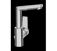 HANSA HANSATWIST Mitigeur de lavabo, commande latérale, avec vidage, orientable, saillie : 130 mm, 09542203