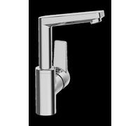 HANSA HANSATWIST Mitigeur de lavabo, commande latérale, sans vidage, orientable, saillie : 130 mm, 3, 09552203, Couleur: chrome