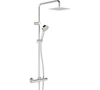 Hansa Hansaunita système de douche 58149113 AP, thermostat de douche, saillie 470-495mm, chromé