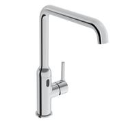 Robinet de cuisine HANSA HANSAVANTIS Style, Bluetooth, 230/9V, capteur PSD, bec orientable, saillie 255mm, 5421220980, Couleur: Acier brossé