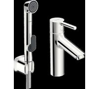 HANSA HANSAVANTIS XL Mitigeur de lavabo, douchette fonctionnelle et accessoires inclus, saillie 114mm, sans vidage, chromé, 52682267