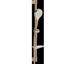 HANSA HANSAVIVA Garniture de barre murale, 766mm, avec Handbrausen à 3 jets, y compris flexible de douche, porte-savon, 4416021081, Couleur: bronze brossé
