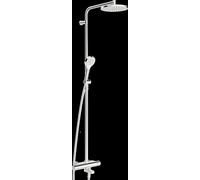 HANSA HANSAVIVA Mitigeur de douche à effet pluie, avec bec, saillie 126mm, Thermo Cool, MagShelf, avec thermostat, chromé, 65162201
