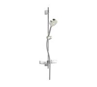 Hansa Kit barre murale/kit de douche Basicjet | + barre murale, kit de montage, douchette, tuyau, curseur, porte-savon | barre 720 mm, diamètre de la tête de douche : Ø 95 mm, 1 jet, flexible de